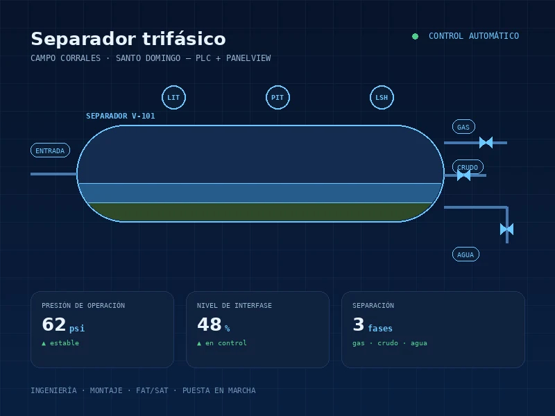 Separadores trifásicos de producción